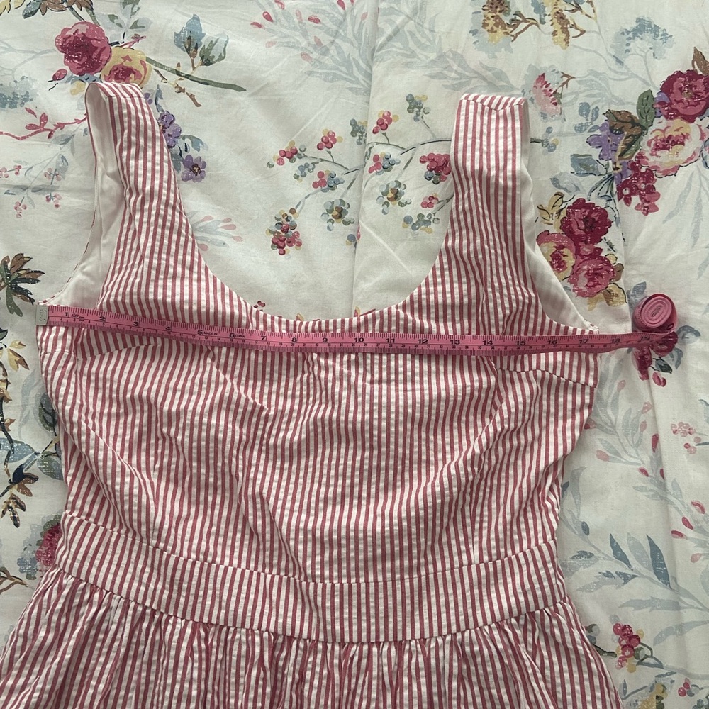 Kiel James Patrick Striped Seersucker Mini Dress, Size 6 - Picture 11 of 11